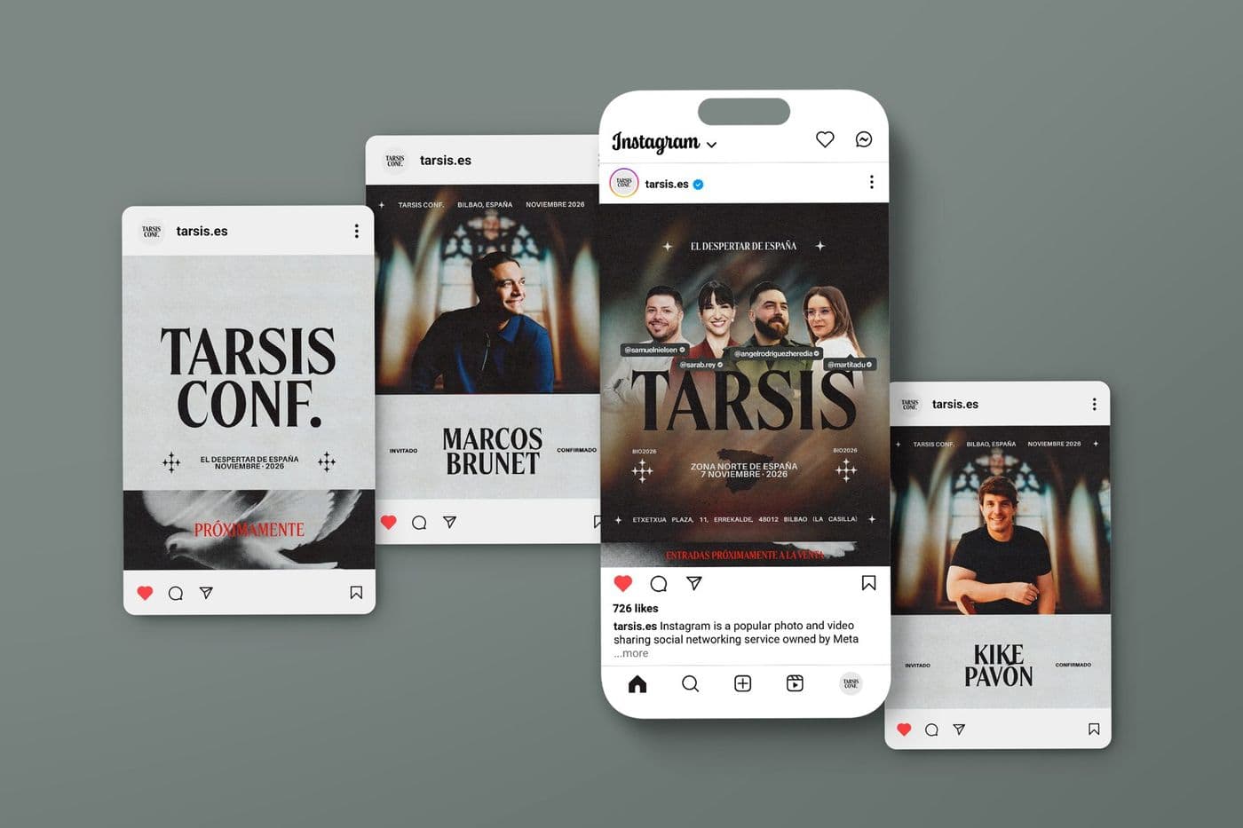Publicaciones de Instagram de Tarsis: Marcos Brunet y Kike Pavón, invitados confirmados